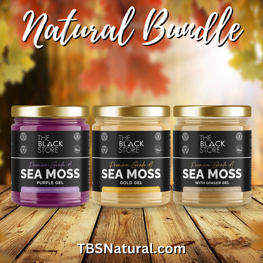 Natural SeaMoss Bundle 16oz (Purple/ Gold/ Ginger)